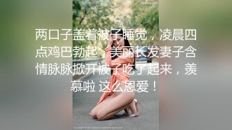 两口子盖着被子睡觉，凌晨四点鸡巴勃起，美丽长发妻子含情脉脉掀开被子吃了起来，羡慕啦 这么恩爱！