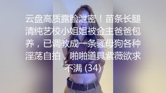 云盘高质露脸泄密！苗条长腿清纯艺校小姐姐被金主爸爸包养，已调教成一条骚母狗各种淫荡自拍，啪啪道具紫薇欲求不满 (34)